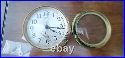 Vintage Seth Thomas Ships Clock Brass Nautical Working with Key Exct