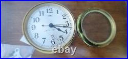 Vintage Seth Thomas Ships Clock Brass Nautical Working with Key Exct