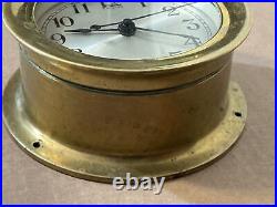 Vintage Seth Thomas Ships Clock Time Only With Sweep Second Hand
