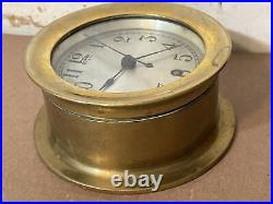 Vintage Seth Thomas Ships Clock Time Only With Sweep Second Hand
