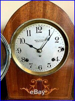 Vintage Seth Thomas Sonora 5 Bell Cathedral Arch Case Clock withkey (working)