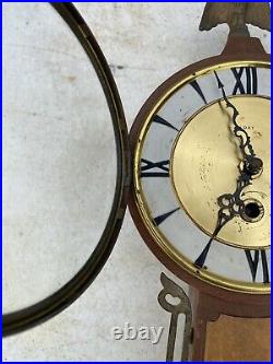 Vintage Seth Thomas Style 8 Day Banjo Wall Clock Untested Made In France