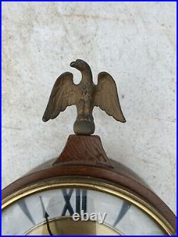 Vintage Seth Thomas Style 8 Day Banjo Wall Clock Untested Made In France