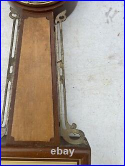 Vintage Seth Thomas Style 8 Day Banjo Wall Clock Untested Made In France