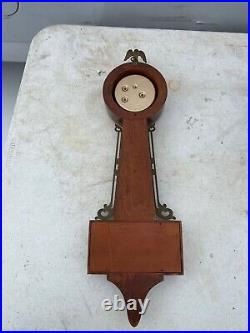 Vintage Seth Thomas Style 8 Day Banjo Wall Clock Untested Made In France