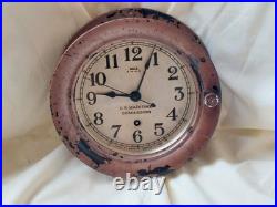 Vintage Seth Thomas US MARITIME COMMISSION Clock in Bakelite Case & Wind-up Key