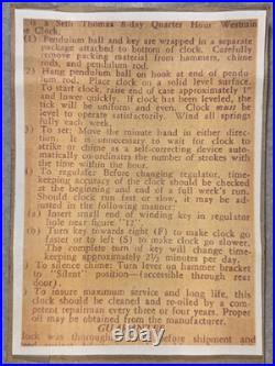 Vintage Seth Thomas Westminster Time Strike Chime Mantle Clock Classic Medbury