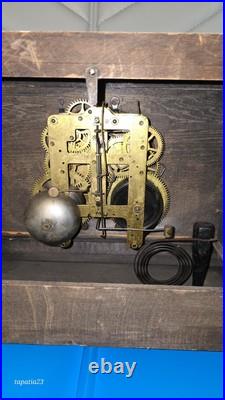 Vintage Seth Thomas White Adamantine Bronze 6 Column Mantle Clock (No Key) Vintage Seth Thomas White Adamantine Bronze 6 Column Mantle Clock (No Key)