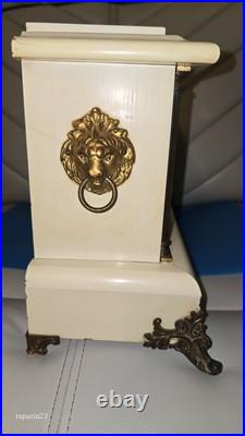 Vintage Seth Thomas White Adamantine Bronze 6 Column Mantle Clock (No Key) Vintage Seth Thomas White Adamantine Bronze 6 Column Mantle Clock (No Key)