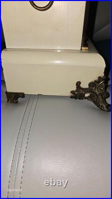 Vintage Seth Thomas White Adamantine Bronze 6 Column Mantle Clock (No Key) Vintage Seth Thomas White Adamantine Bronze 6 Column Mantle Clock (No Key)