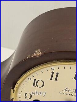 Vintage Seth Thomas Woodbury Westinster Chime 8 Day Mantle Clock German Movement