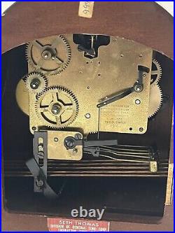 Vintage Seth Thomas Woodbury Westinster Chime 8 Day Mantle Clock German Movement