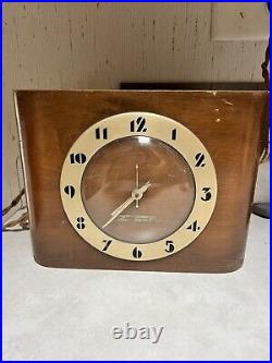 Vintage Seth Thomas antique 1930's Art Deco Wall Mantle RODSON Clock Wood RARE