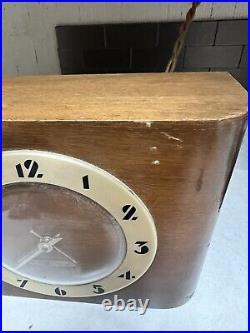 Vintage Seth Thomas antique 1930's Art Deco Wall Mantle RODSON Clock Wood RARE