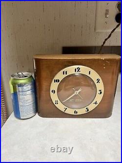 Vintage Seth Thomas antique 1930's Art Deco Wall Mantle RODSON Clock Wood RARE