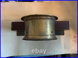Vintage Ship Brass Weather Bell Clock With Base Seth Thomas Corsair E537-005
