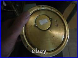 Vintage Ship Brass Weather Bell Clock With Base Seth Thomas Corsair E537-005