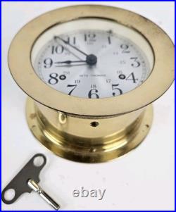 Vintage Working SETH THOMAS Corsair Brass Ships Bell Strike Porthole Clock Vintage Working SETH THOMAS Corsair Brass Ships Bell Strike Porthole Clock