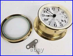 Vintage Working SETH THOMAS Corsair Brass Ships Bell Strike Porthole Clock Vintage Working SETH THOMAS Corsair Brass Ships Bell Strike Porthole Clock