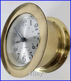 Vintage Working SETH THOMAS Corsair Brass Ships Bell Strike Porthole Clock Vintage Working SETH THOMAS Corsair Brass Ships Bell Strike Porthole Clock