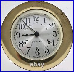 Vintage Working SETH THOMAS Corsair Brass Ships Bell Strike Porthole Clock Vintage Working SETH THOMAS Corsair Brass Ships Bell Strike Porthole Clock