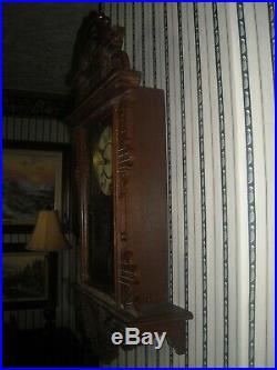 Vintage antique Seth Thomas Eclipse wood wall clock No. C813 used