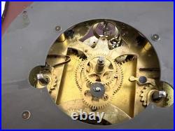 Vtg Seth Thomas Double Spring Railroad or Ship's Wall Clock on Wood Plaque Runs Vtg Seth Thomas Double Spring Railroad or Ship's Wall Clock on Wood Plaque Runs