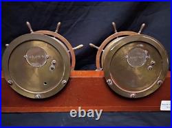 Vtg Seth Thomas Reggatta 3 Ships Clock Barometer set working condition
