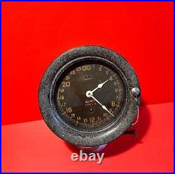 Vtg Seth Thomas WWII U. S Navy 24 Hour Military Clock. Not Working. Needs Repair