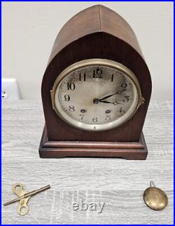 WORKING! Antique Seth Thomas 8 Day Beehive Mechanical Mantel Clock 120 Movement