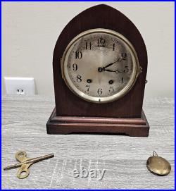 WORKING! Antique Seth Thomas 8 Day Beehive Mechanical Mantel Clock 120 Movement