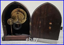 WORKING! Antique Seth Thomas 8 Day Beehive Mechanical Mantel Clock 120 Movement