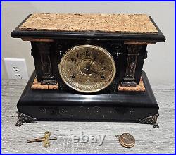 WORKS GREAT! Beautiful Antique Seth Thomas Adamantine Mantle Clock