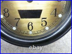 WW2 US Navy 1942 Seth Thomas Mark I-Deck Clock Bakelite Case Brass Face