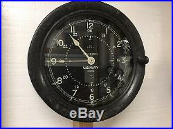WWII U. S. Navy 8 1/2 Seth Thomas Ships Clock