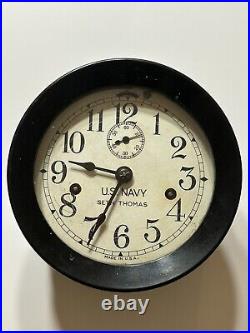 WWII United States Navy Ship Wall Clock Seth Thomas