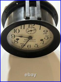 WWII United States Navy Ship Wall Clock Seth Thomas