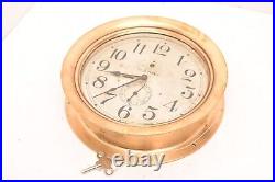 WWI US NAVY 8.5 Dial SETH THOMAS SHIPS PILOT HOUSE CLOCK CHELSEA KEY