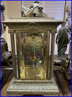 Wonderful Rare Antique Seth Thomas Crystal Regulator Clockrough Rider