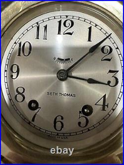 Working Antique 8 Day Seth Thomas Ship's Wheel / Bell Clock c. 1900sMovement 115D Working Antique 8 Day Seth Thomas Ship's Wheel / Bell Clock c. 1900sMovement 115D