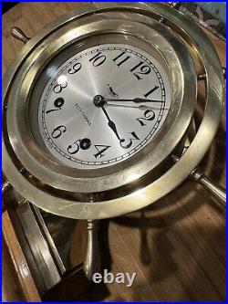 Working Antique 8 Day Seth Thomas Ship's Wheel / Bell Clock c. 1900sMovement 115D Working Antique 8 Day Seth Thomas Ship's Wheel / Bell Clock c. 1900sMovement 115D