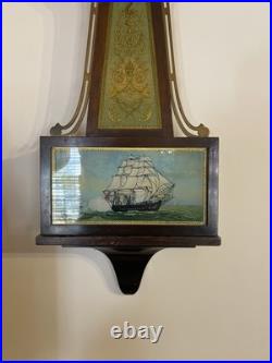 Working Antique Seth Thomas 8 Day Navy Banjo Wall Clock