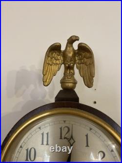 Working Antique Seth Thomas 8 Day Navy Banjo Wall Clock