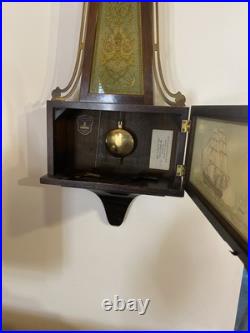 Working Antique Seth Thomas 8 Day Navy Banjo Wall Clock