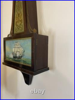 Working Antique Seth Thomas 8 Day Navy Banjo Wall Clock
