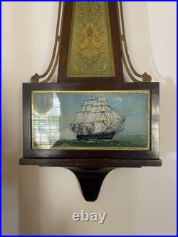 Working Antique Seth Thomas 8 Day Navy Banjo Wall Clock