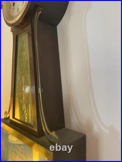 Working Antique Seth Thomas 8 Day Navy Banjo Wall Clock