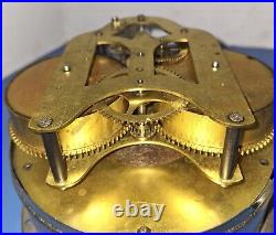 Working Antique Seth Thomas Ship's Clock Brass Movement Nickel Case Dual- Spring