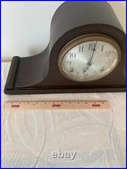 Working Antique Seth Thomas Tambour Mantel 8 Day Clock with Key and Pendulum