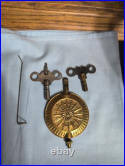 Working Antique Seth Thomas Victorian Around The World Mantle Clock Key Included